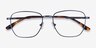 Throne Blue MetalEyeglass Frames from EyeBuyDirect, Closed View