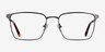 Metro Gunmetal MetalEyeglass Frames from EyeBuyDirect, Front View