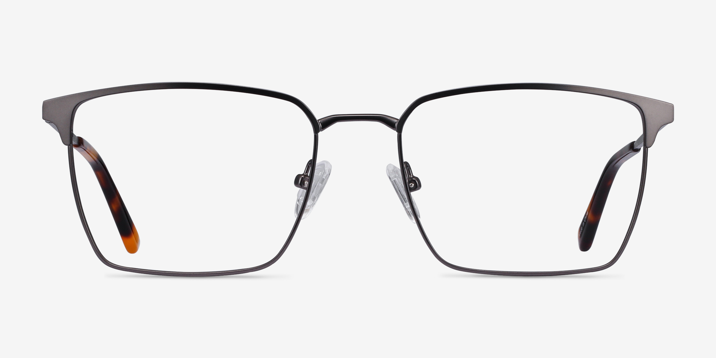 Metro Rectangle Gunmetal Glasses for Men Eyebuydirect