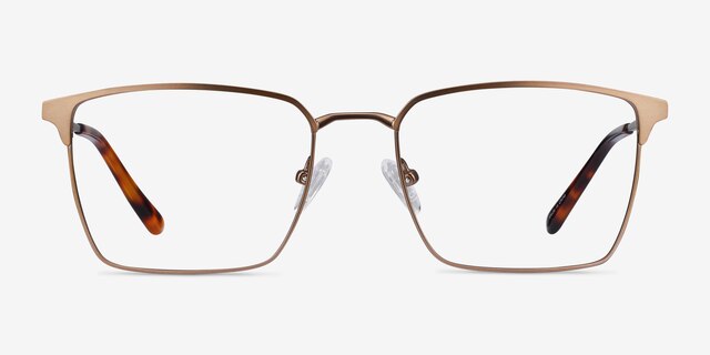 Metro Coffee MetalEyeglass Frames from EyeBuyDirect, Front View