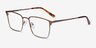 Metro Coffee MetalEyeglass Frames from EyeBuyDirect, Angle View
