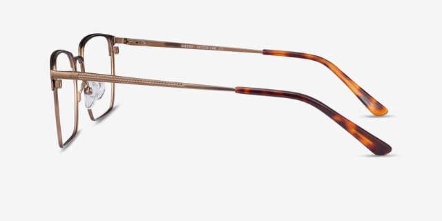 Metro Coffee MetalEyeglass Frames from EyeBuyDirect, Side View