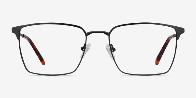 Metro Black MetalEyeglass Frames from EyeBuyDirect, Front View