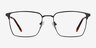 Metro Black MetalEyeglass Frames from EyeBuyDirect, Front View
