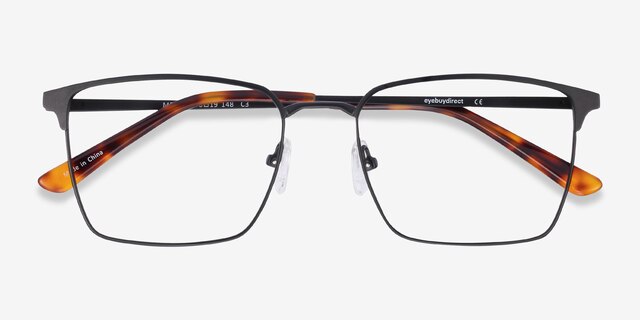 Metro Black MetalEyeglass Frames from EyeBuyDirect, Closed View