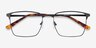 Metro Black MetalEyeglass Frames from EyeBuyDirect, Closed View