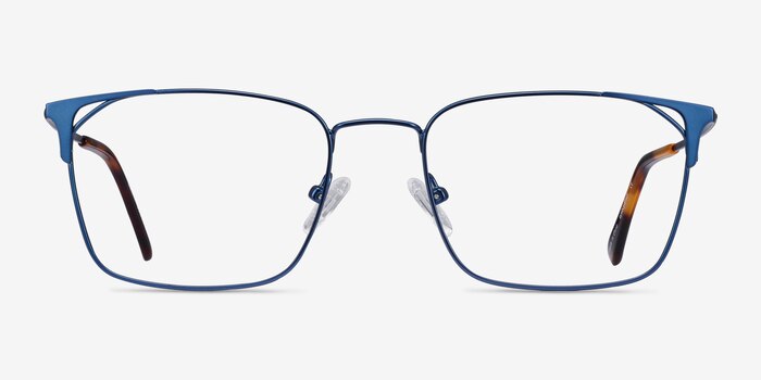 Emett Blue Metal Eyeglass Frames from EyeBuyDirect