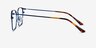 Emett Bleu MétalMontures de lunettes de vue d'EyeBuyDirect, Vue de Côté