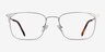 Emett Silver MetalEyeglass Frames from EyeBuyDirect, Front View