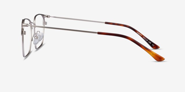 Emett Silver MetalEyeglass Frames from EyeBuyDirect, Side View