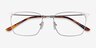 Emett Silver MetalEyeglass Frames from EyeBuyDirect, Closed View