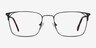 Emett Noir MétalMontures de lunettes de vue d'EyeBuyDirect, Vue de Face