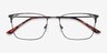 Emett Noir MétalMontures de lunettes de vue d'EyeBuyDirect, Vue Rapprochée
