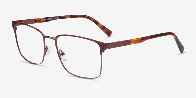 Capra Bronze Acetate-metalMontures de lunettes de vue d'EyeBuyDirect, Vue d'Angle
