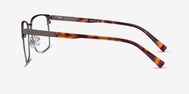 Capra Gunmetal Acetate-metalEyeglass Frames from EyeBuyDirect, Side View