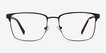 Capra Black Acetate, MetalEyeglass Frames from EyeBuyDirect, Front View