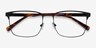 Capra Noir Acetate-metalMontures de lunettes de vue d'EyeBuyDirect, Vue Rapprochée