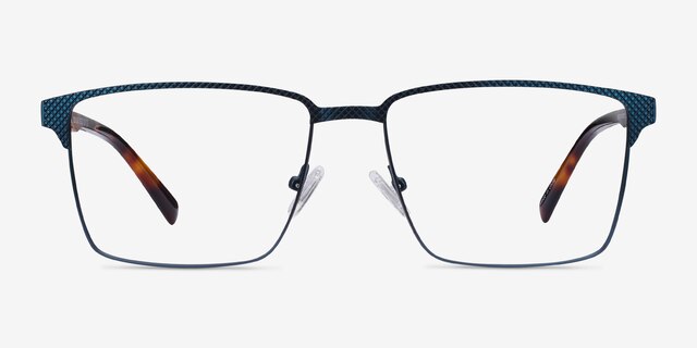 Douglas Blue MetalEyeglass Frames from EyeBuyDirect, Front View