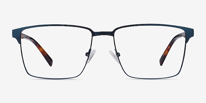 Douglas Blue Metal Eyeglass Frames