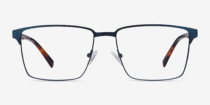 Douglas Blue Metal Eyeglass Frames from EyeBuyDirect