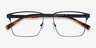 Douglas Blue MetalEyeglass Frames from EyeBuyDirect, Closed View