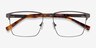 Douglas Gunmetal MetalEyeglass Frames from EyeBuyDirect, Closed View