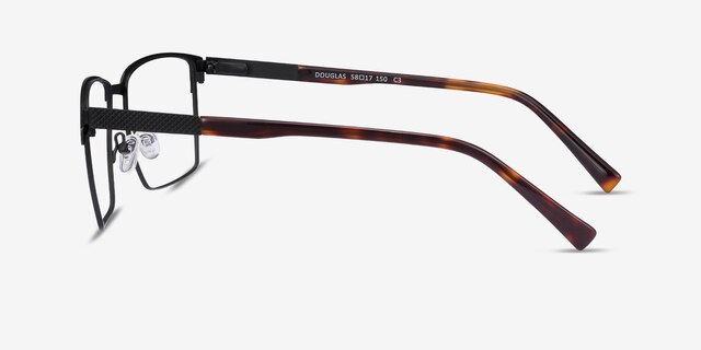 Douglas Noir MétalMontures de lunettes de vue d'EyeBuyDirect, Vue de Côté