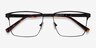 Douglas Noir MétalMontures de lunettes de vue d'EyeBuyDirect, Vue Rapprochée