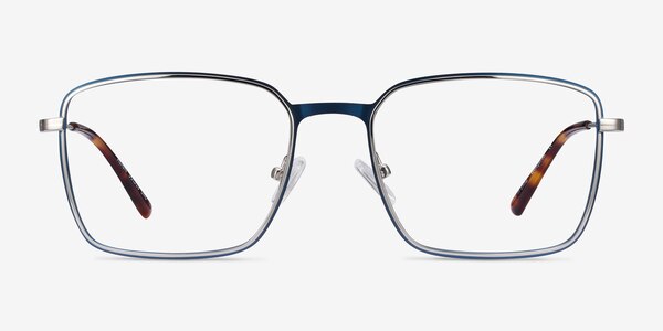Align Blue & Silver Metal Eyeglass Frames