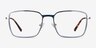 Align Blue & Silver MetalEyeglass Frames from EyeBuyDirect, Front View