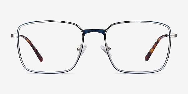Align Blue & Silver Metal Eyeglass Frames