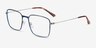 Align Blue & Silver MetalEyeglass Frames from EyeBuyDirect, Angle View