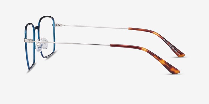Align Blue & Silver Metal Eyeglass Frames from EyeBuyDirect