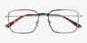 Align Blue & Silver MetalEyeglass Frames from EyeBuyDirect, Closed View