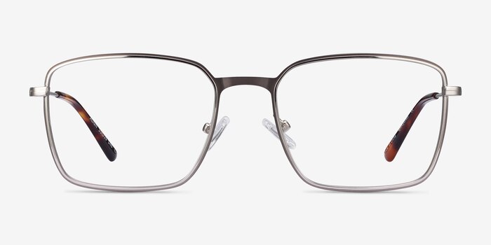 Align Gunmetal & Silver Métal Montures de lunettes de vue d'EyeBuyDirect