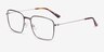Align Gunmetal & Silver MetalEyeglass Frames from EyeBuyDirect, Angle View