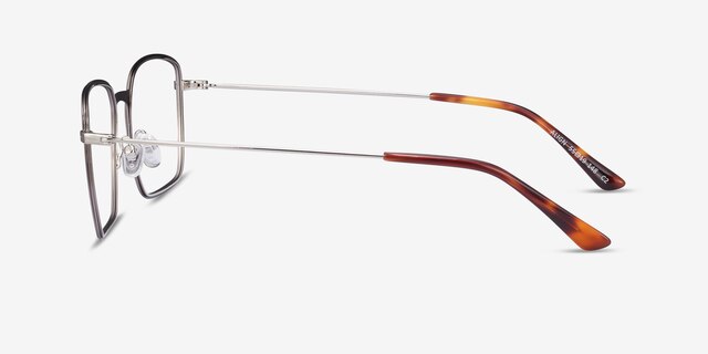 Align Gunmetal & Silver MetalEyeglass Frames from EyeBuyDirect, Side View