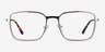 Align Black & Silver MétalMontures de lunettes de vue d'EyeBuyDirect, Vue de Face