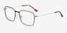 Align Black & Silver MétalMontures de lunettes de vue d'EyeBuyDirect, Vue d'Angle