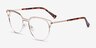 Gia Gold MetalEyeglass Frames from EyeBuyDirect, Angle View