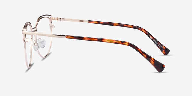 Gia Gold MetalEyeglass Frames from EyeBuyDirect, Side View