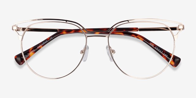 Gia Gold MetalEyeglass Frames from EyeBuyDirect, Closed View