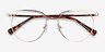 Gia Gold MetalEyeglass Frames from EyeBuyDirect, Closed View