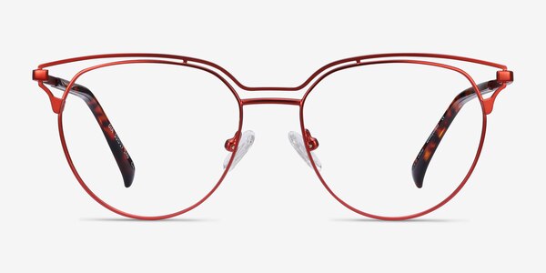 Gia Red Metal Eyeglass Frames