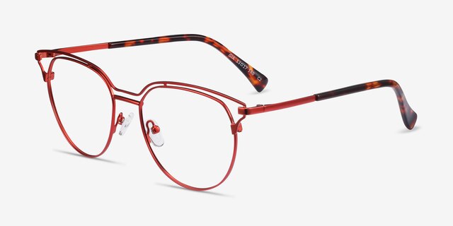 Gia Rouge MétalMontures de lunettes de vue d'EyeBuyDirect, Vue d'Angle
