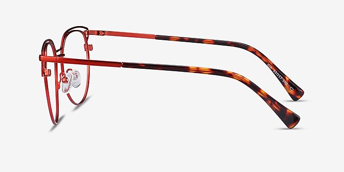 Gia Red Metal Eyeglass Frames from EyeBuyDirect