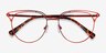 Gia Rouge MétalMontures de lunettes de vue d'EyeBuyDirect, Vue Rapprochée