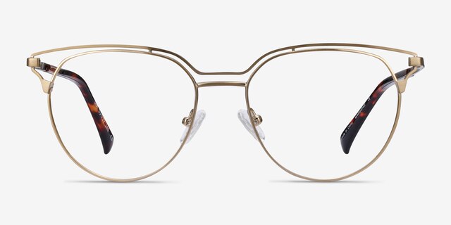 Gia Bronze MetalEyeglass Frames from EyeBuyDirect, Front View