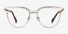Gia Bronze MetalEyeglass Frames from EyeBuyDirect, Front View