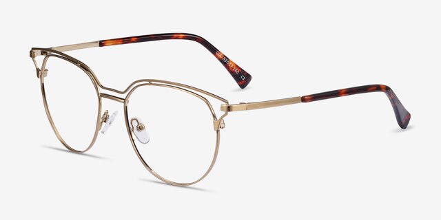 Gia Bronze MetalEyeglass Frames from EyeBuyDirect, Angle View